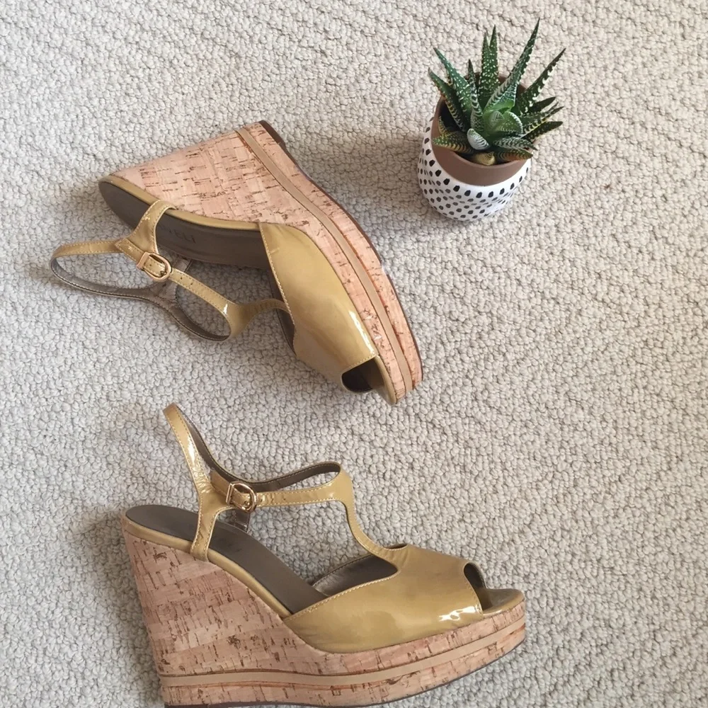 Vaneli Cork Wedge Sandals